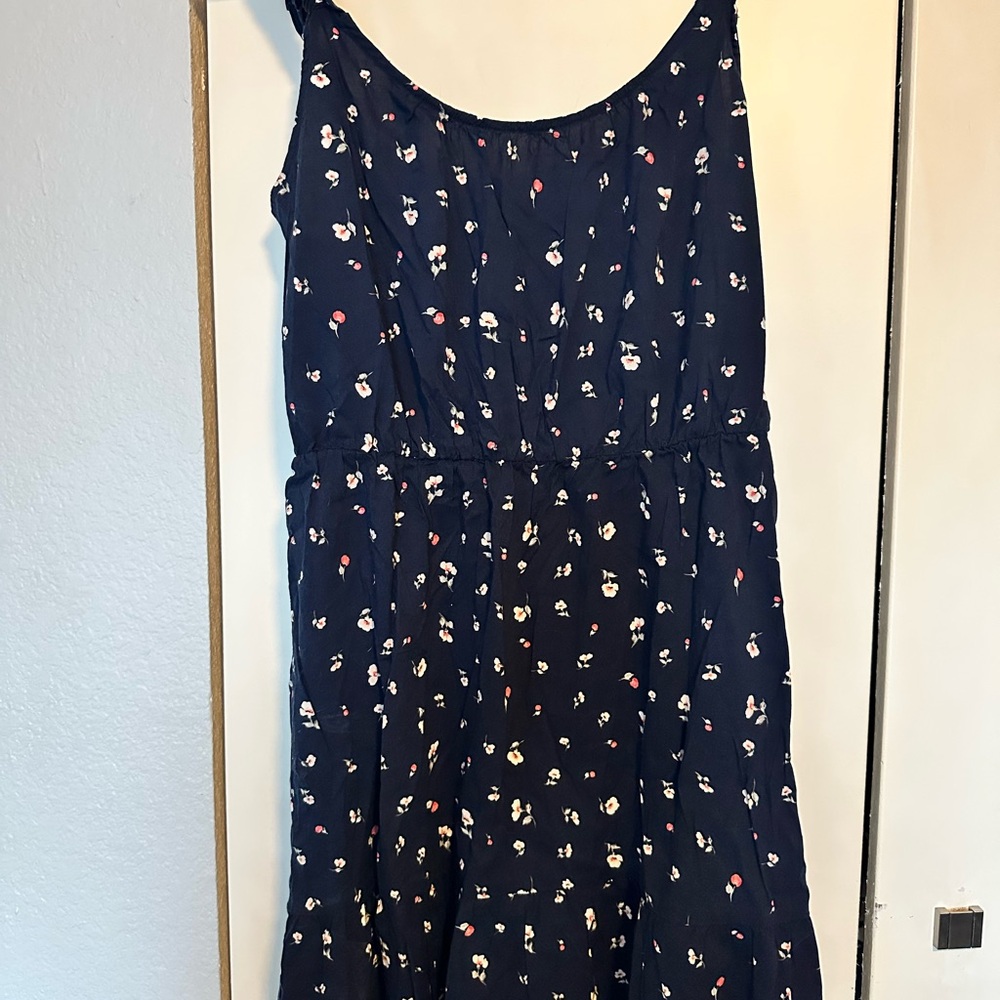 Banana Republic Floral Navy Dress
